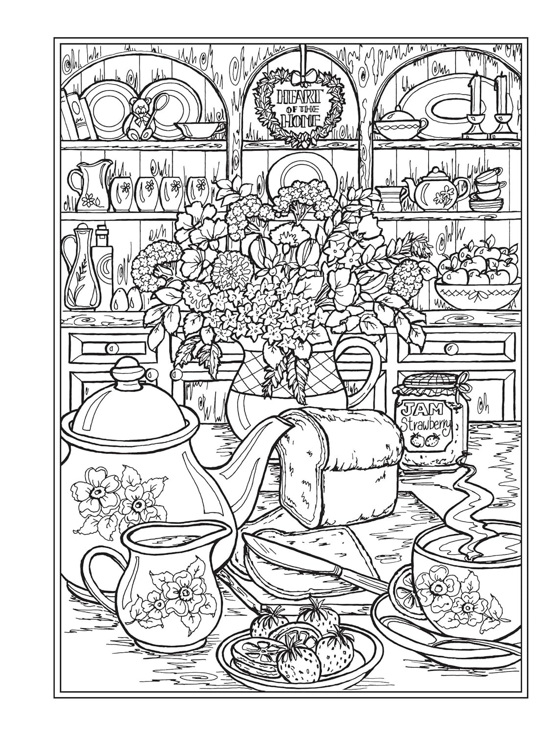 Creative Haven Country Kitchen Charm Coloring Book, Teresa Goodridge - Imagem 4