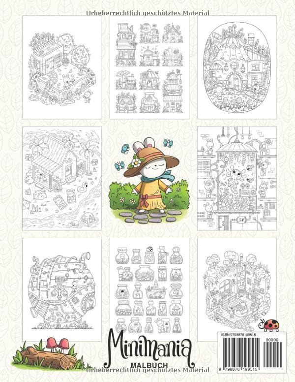 Minimania Vol 3 Coloring Book, Frau Gabi Wolf - Imagem 2