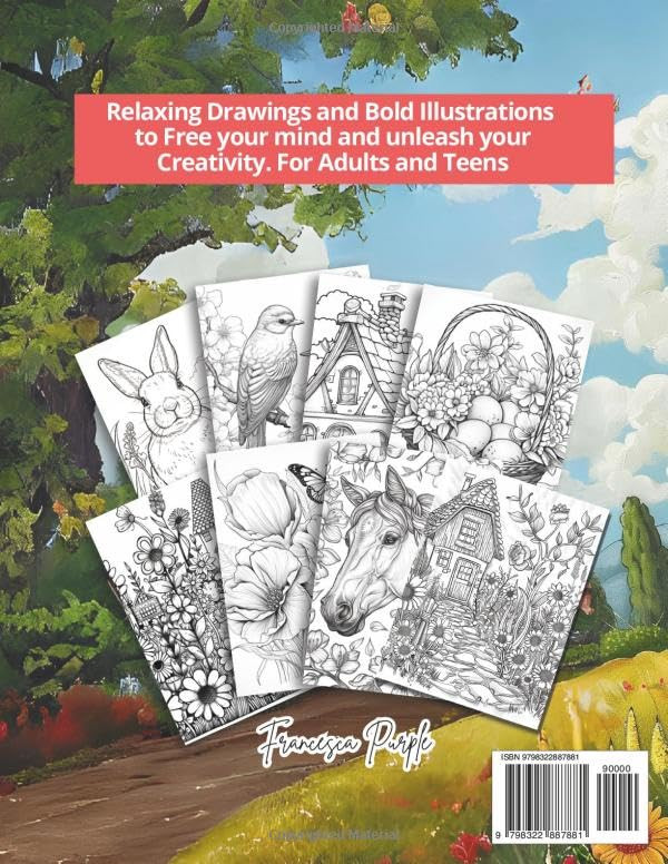 Spring Moments of Joy Coloring Book, Francesca Purple - Imagem 2