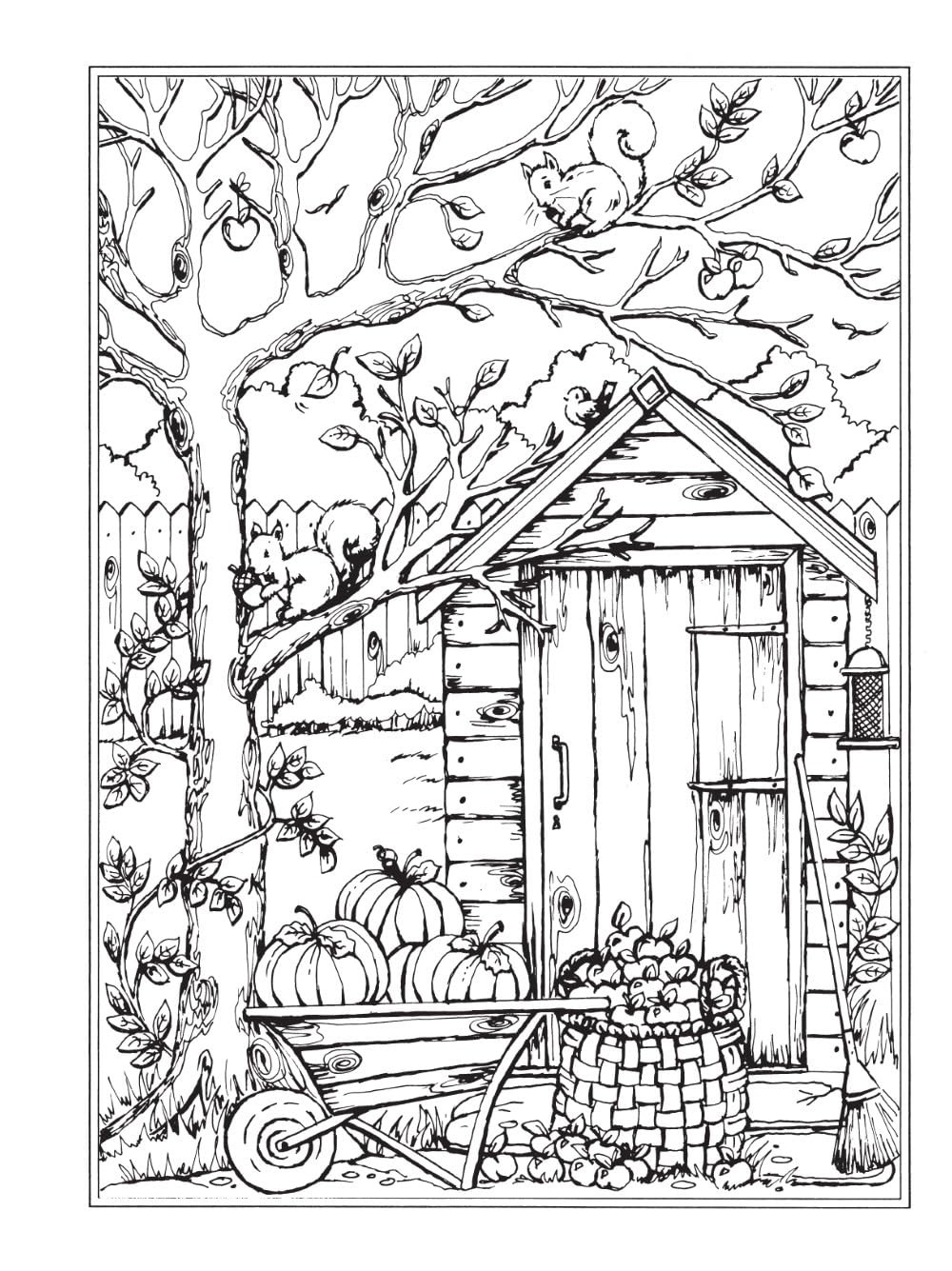 Creative Haven Autumn Scenes Coloring Book, Teresa Goodridge - Imagem 5