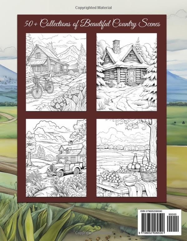Country Scenes Coloring Book, Sandra Mangum - Imagem 2