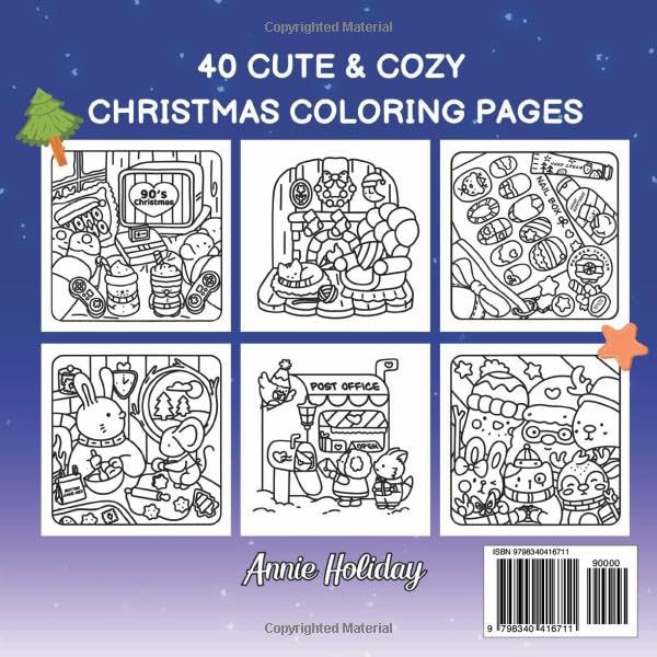 Comfy & Cozy Christmas Coloring Book, Annie Holiday - Imagem 2