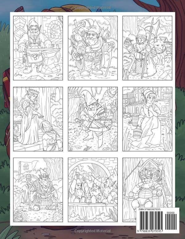 Medieval Gnomes Coloring Book, Ava Browne - Imagem 2