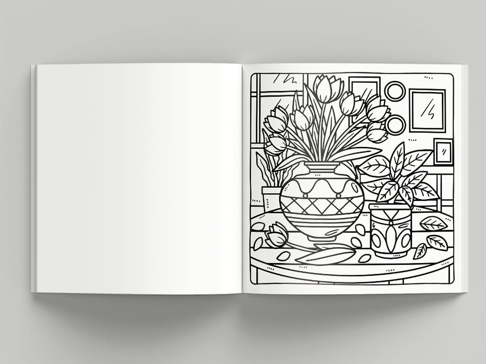 Cute & Comfy Coloring Book for Adults - Bold Easy - Livro de Colorir Adulto - Imagem 5