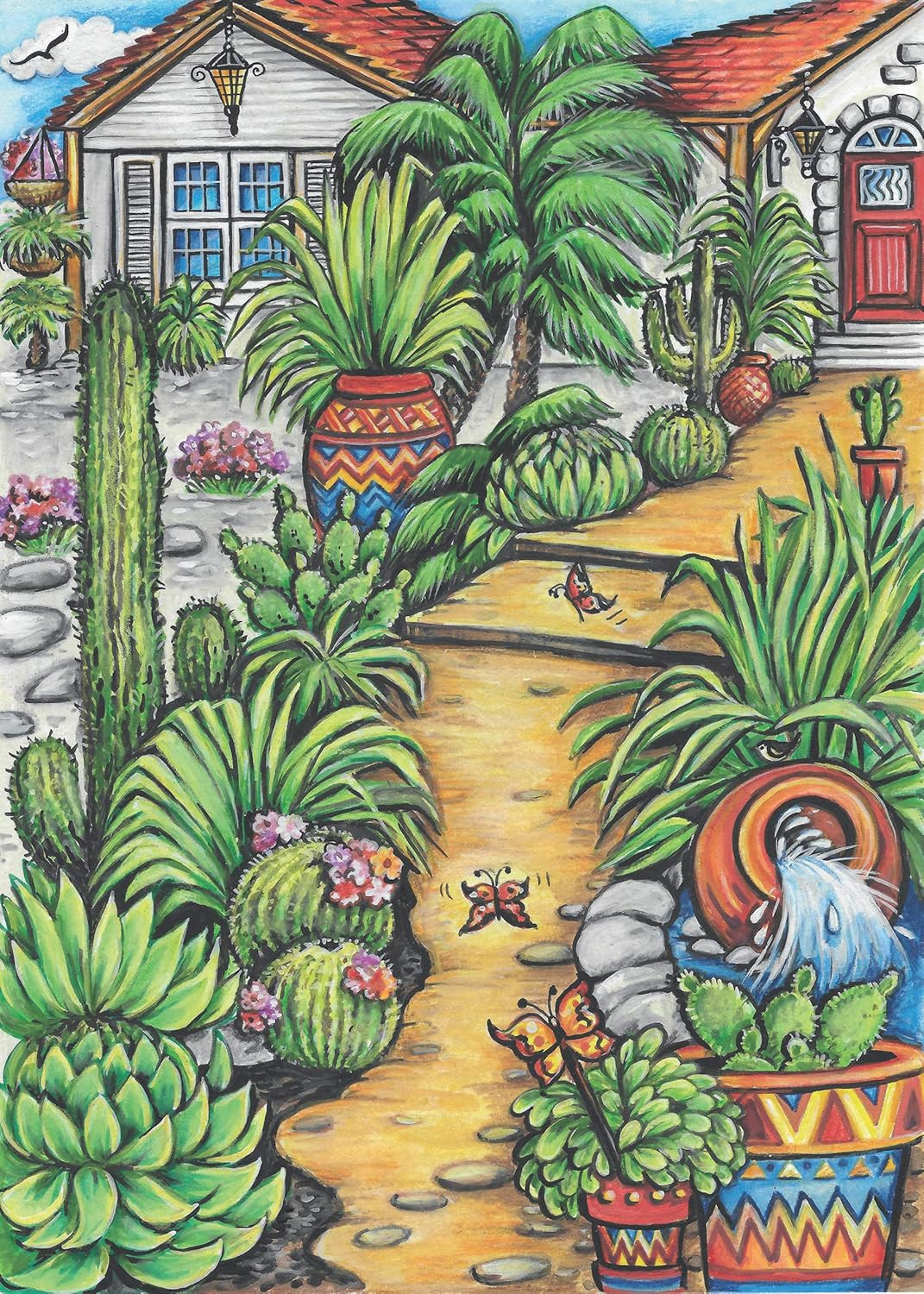 Creative Haven Country Gardens Coloring Book - Imagem 2