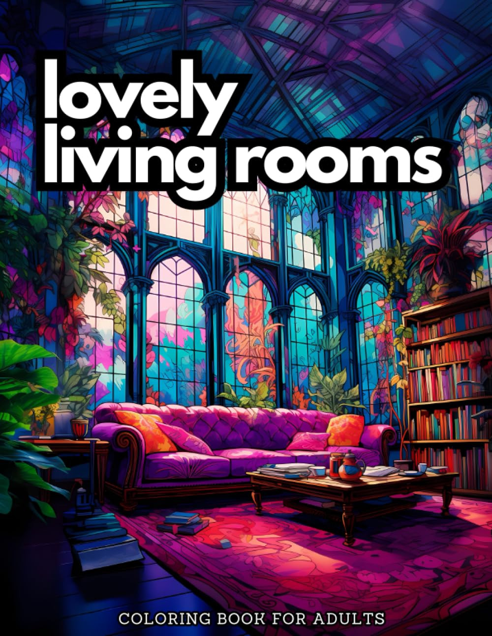 Lovely Living Rooms Coloring Book,  Lolita Diamond