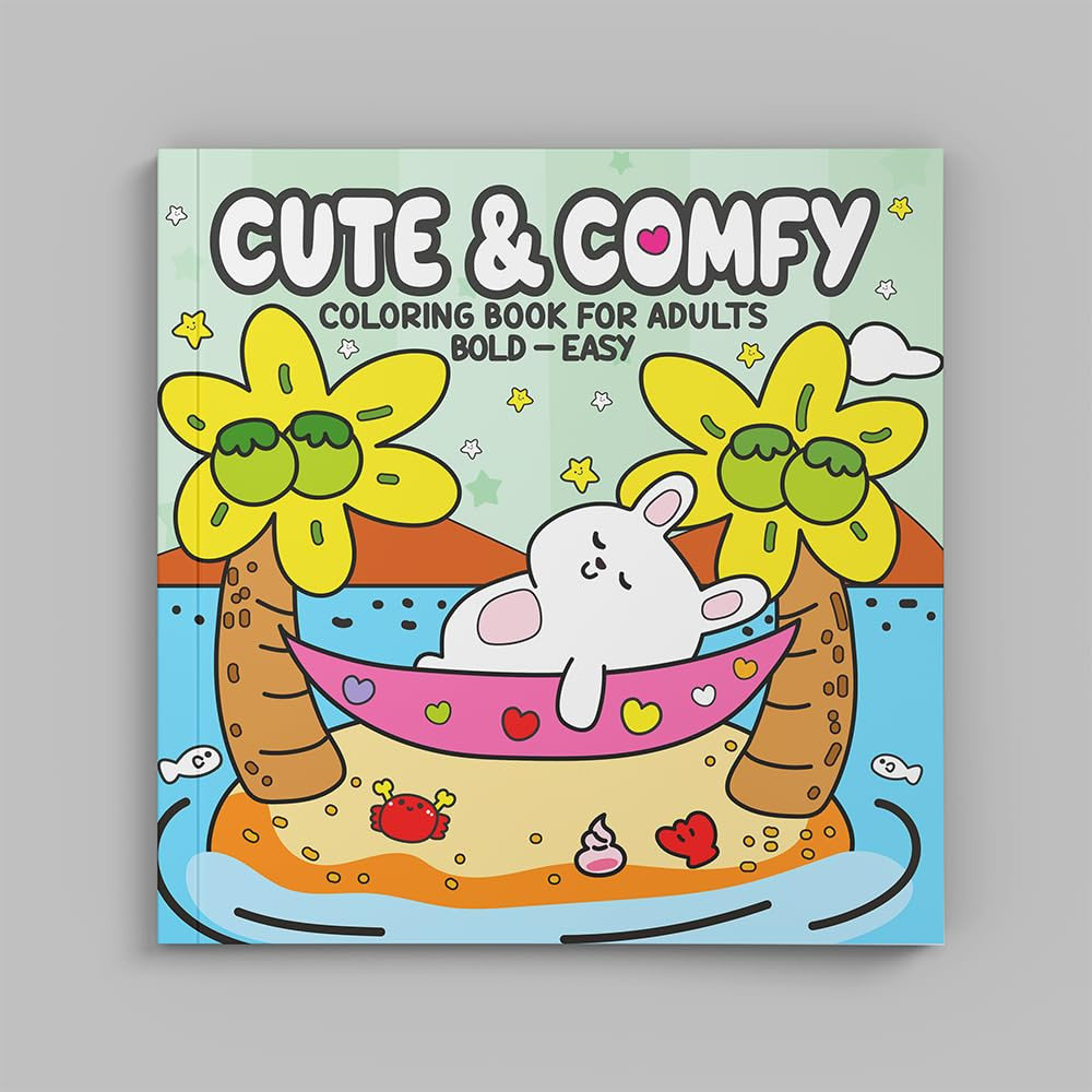 Cute & Comfy Coloring Book for Adults - Bold Easy - Imagem 5