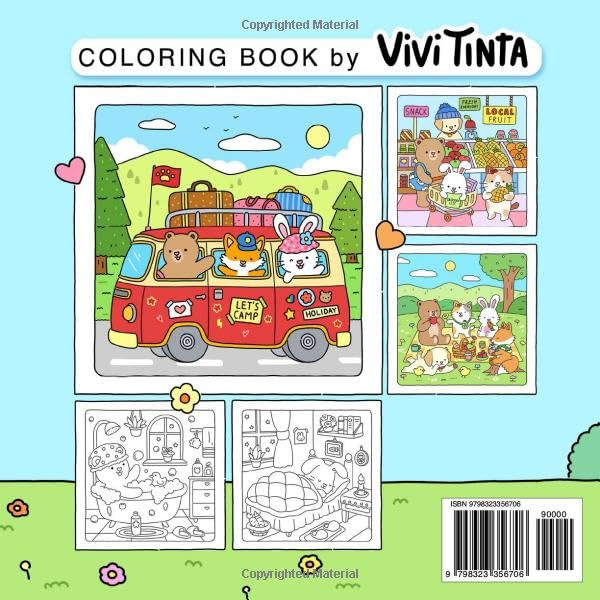 Fuzzy Friends: Super Cute Coloring Book, Vivi Tinta - Imagem 2