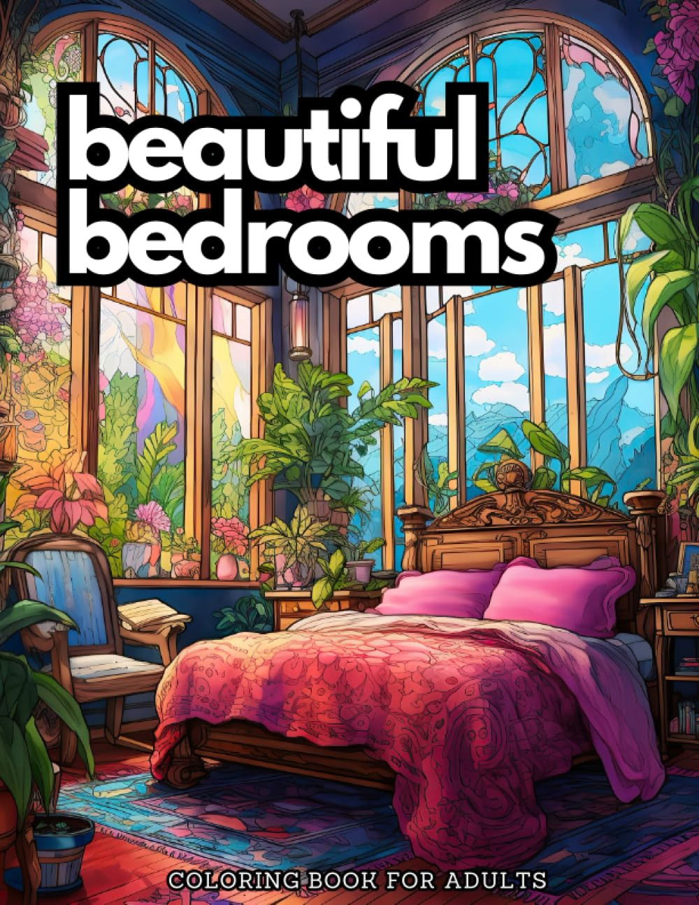Beautiful Bedrooms Coloring Book, Lolita Diamond