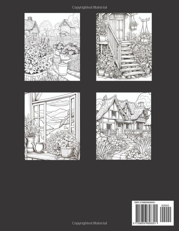 Country Garden Coloring Book, Marjorie Clayborne - Imagem 2