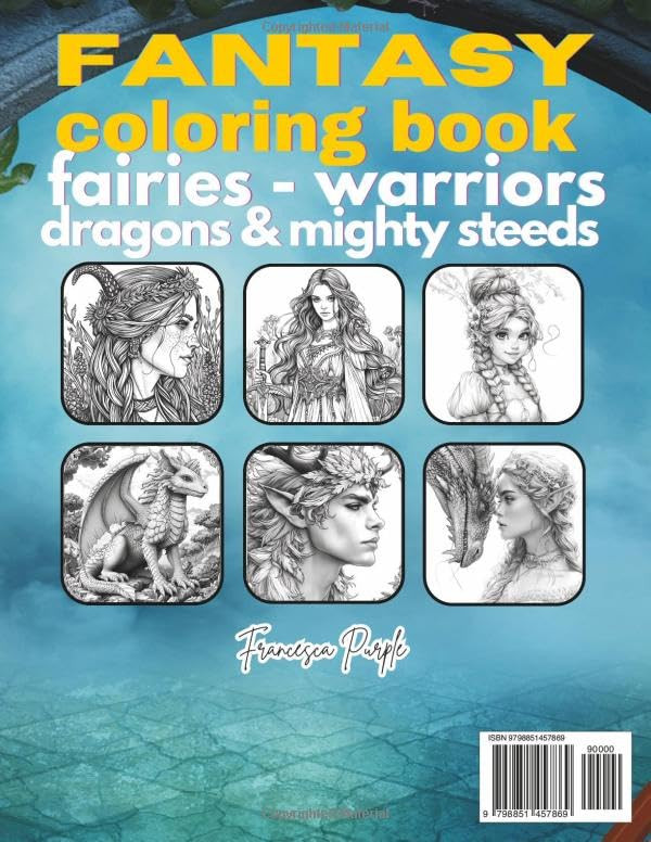Fantasy Coloring Book, Francesca Purple - Imagem 2