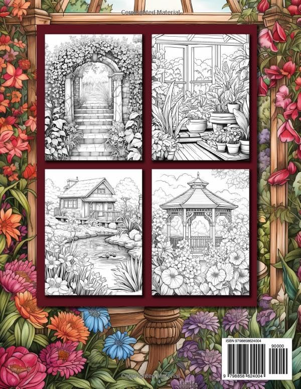 Country Botanical Garden Coloring Book, Sandra Mangum - Imagem 2