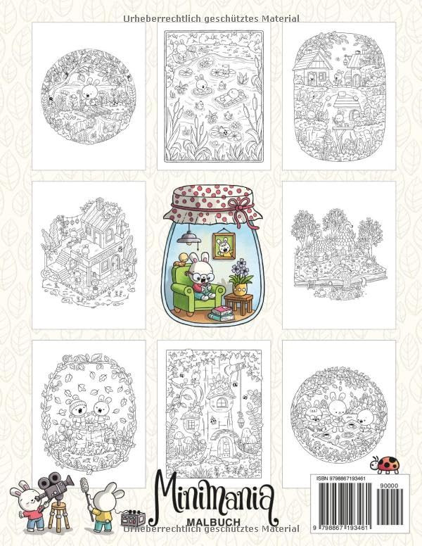 Minimania Vol 2 Coloring Book, Frau Gabi Wolf - Imagem 2