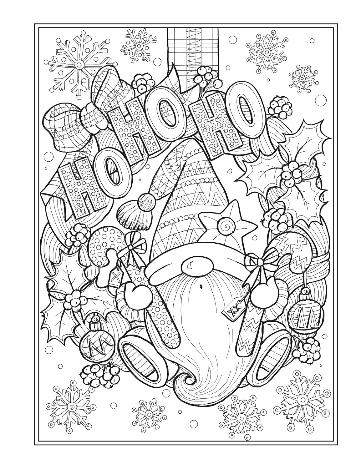 Creative Haven Christmas Gnomes Coloring Book - Imagem 6