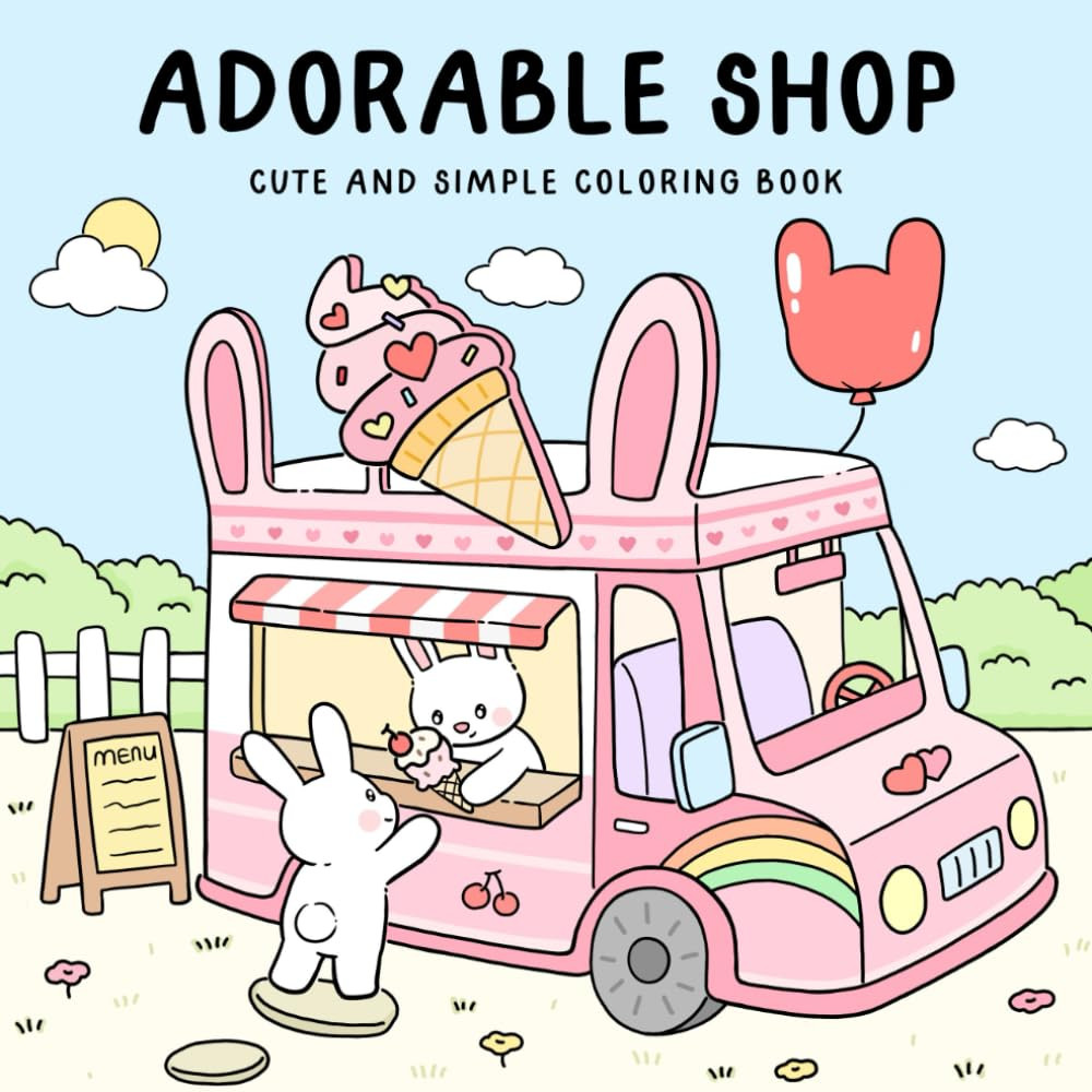 Adorable Shop: Cute & Simple Coloring Book, Hikaru Kotz