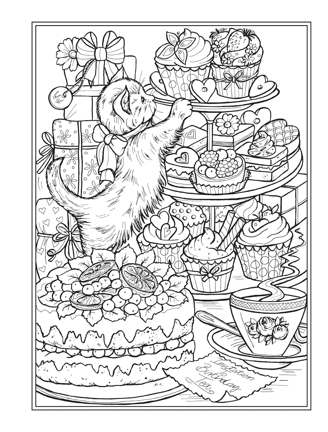 Creative Haven It's a Cat's World! Coloring Book, Teresa Goodridge - Imagem 4