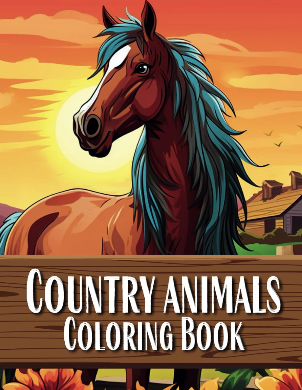Country Animals Coloring Book