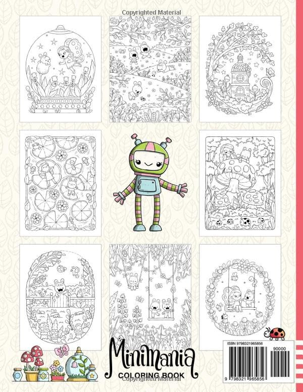 Minimania Vol 4 Coloring Book, Frau Gabi Wolf - Imagem 2