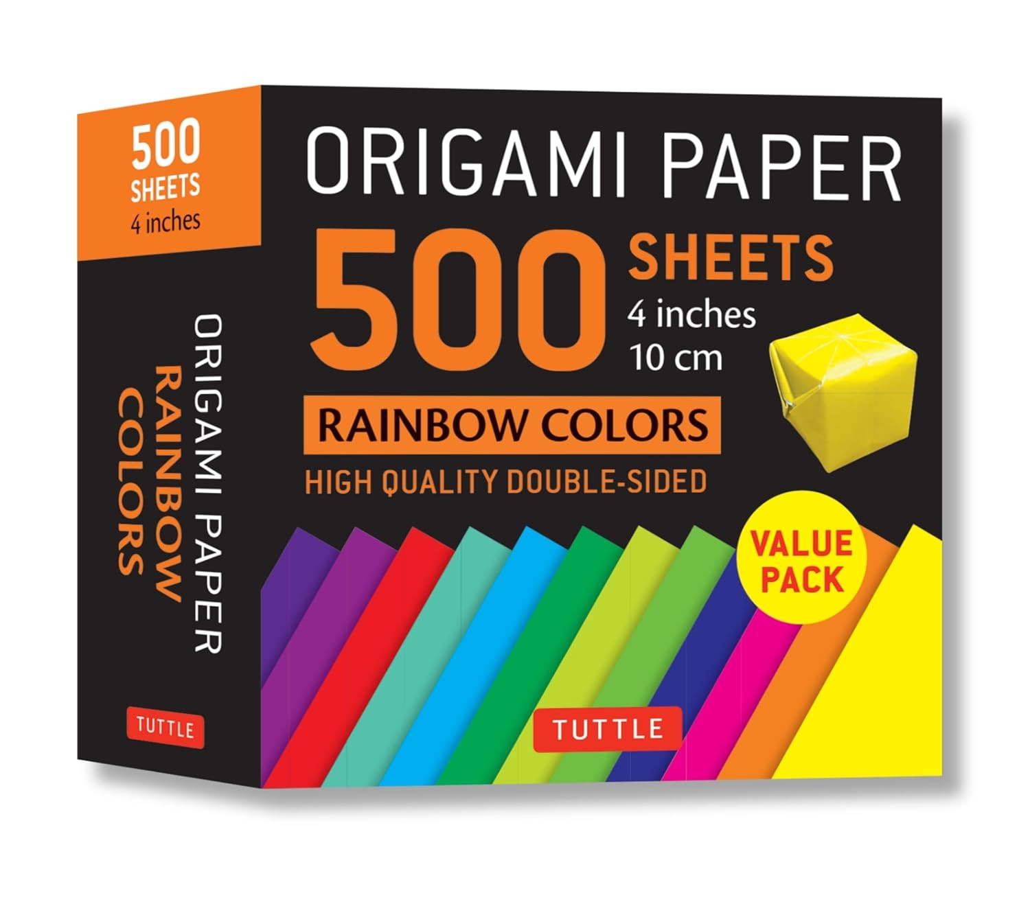 Origami Paper 500 Sheets Rainbow Colors 4" (10 CM)