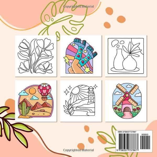 Minimal Art Coloring Book, Southern Lotus - Imagem 2