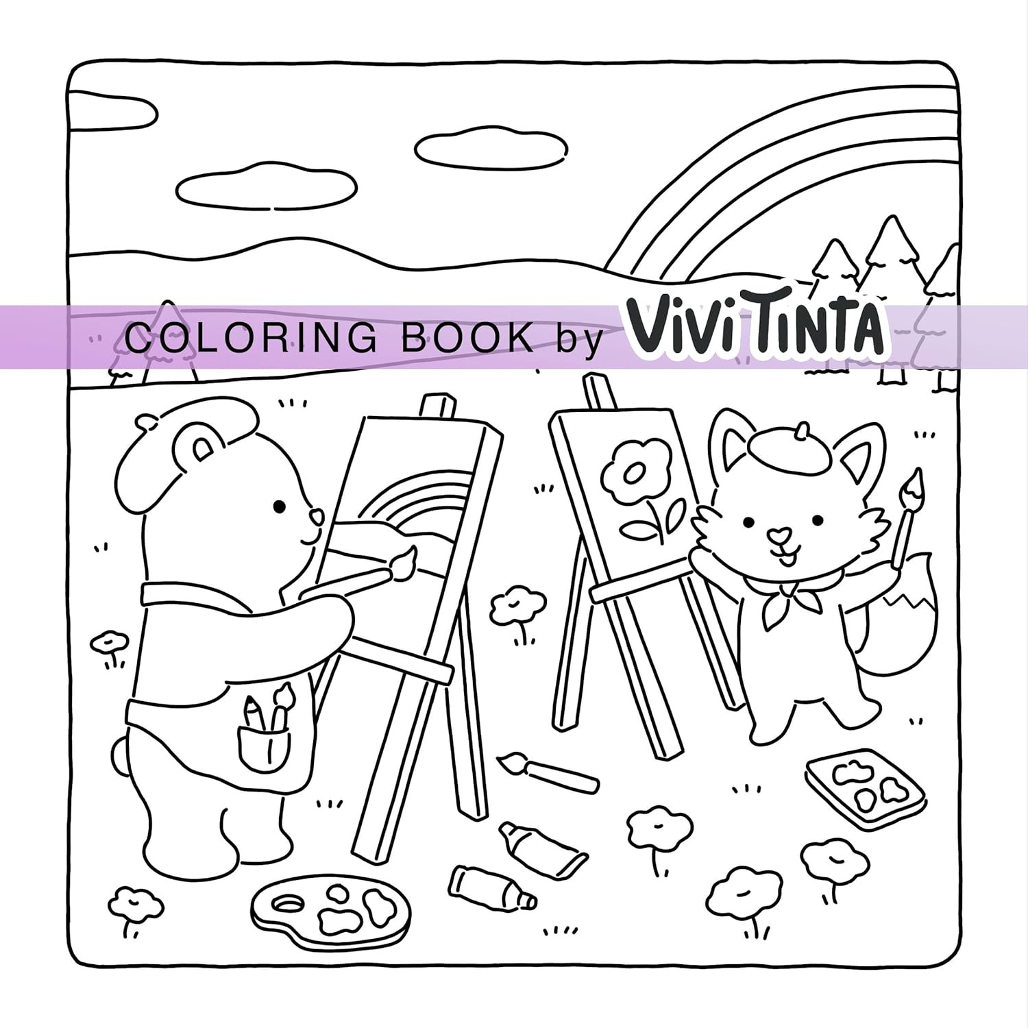 Fuzzy Friends: Super Cute Coloring Book, Vivi Tinta - Imagem 5