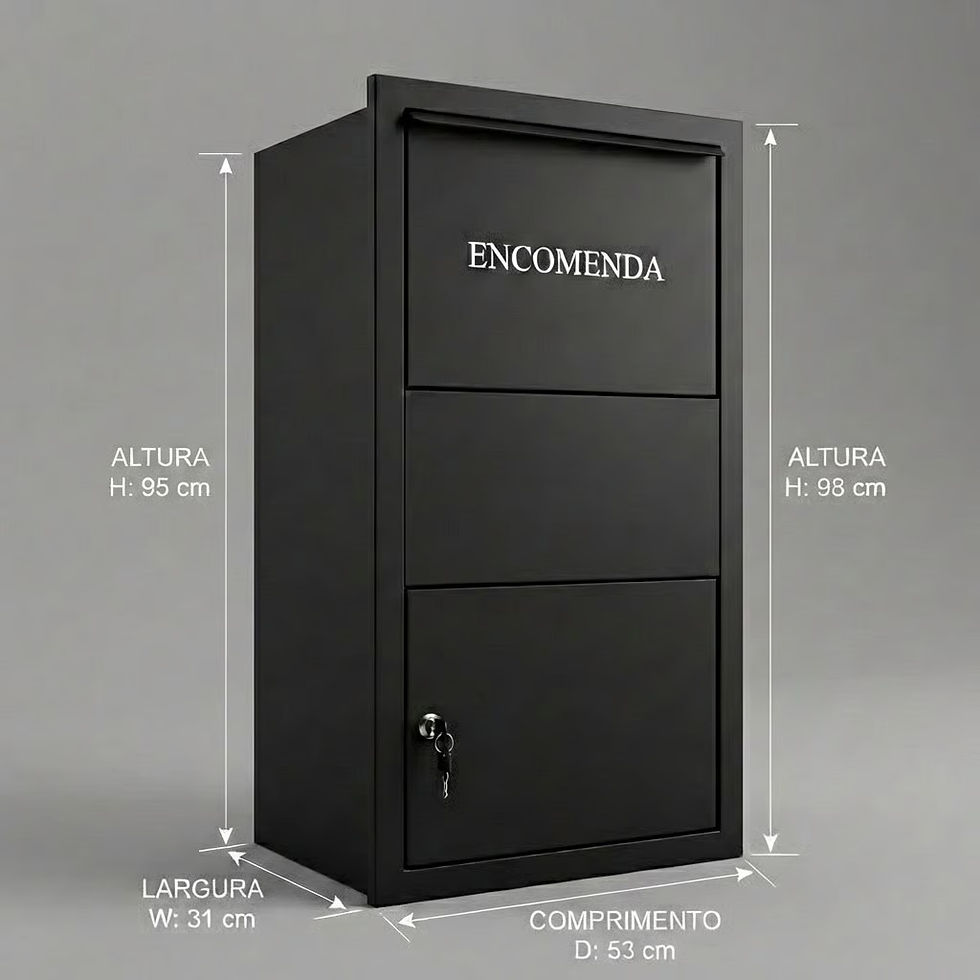 Miniatura: Caixa de Correio Para Encomendas Anti-Furto Abertura Frente