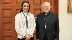  Laura Imelda Pérez Segura, sostuvo una reunión con el cardenal Juan Francisco Robles Ortega