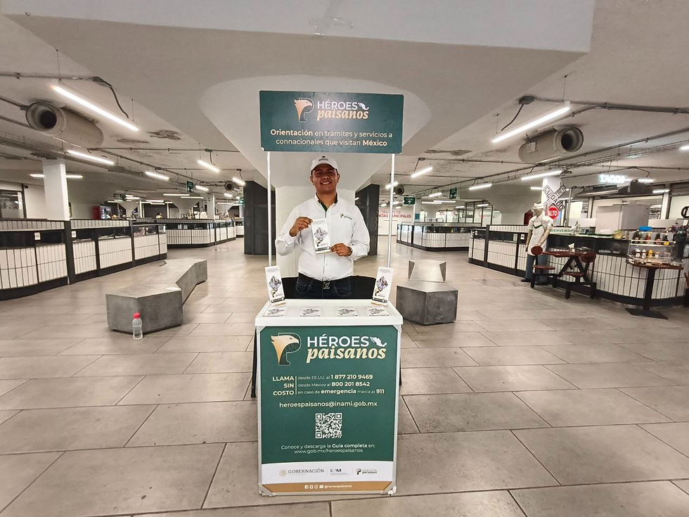 Guadalajara instala el módulo Héroes Paisanos en Plaza Guadalajara, en coordinación con el Instituto Nacional de Migración