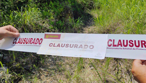 Clausuran banco de extracción de material geológico en Tecolotlán