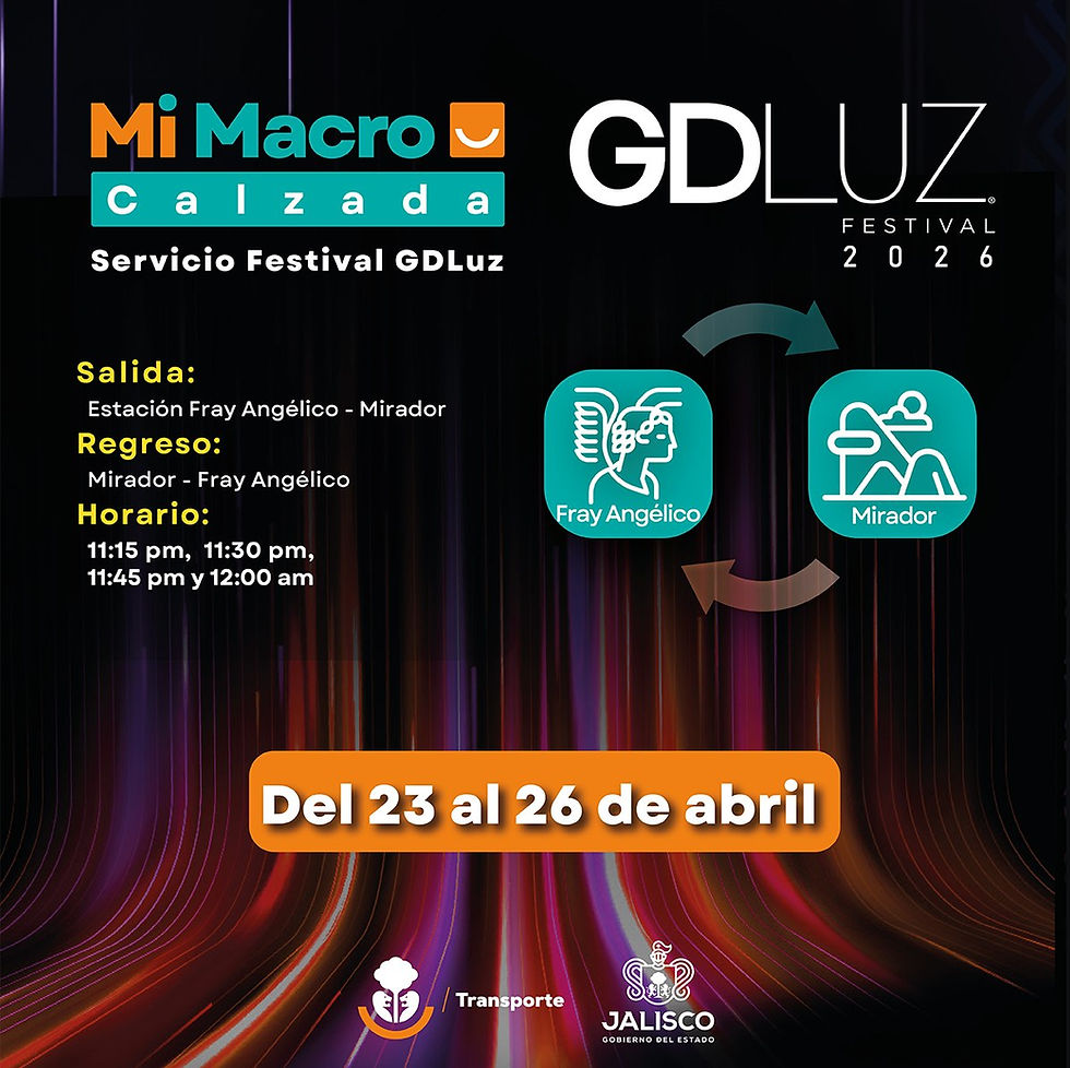 Transporte público en Guadalajara ampliará horarios por GDLuz 2026