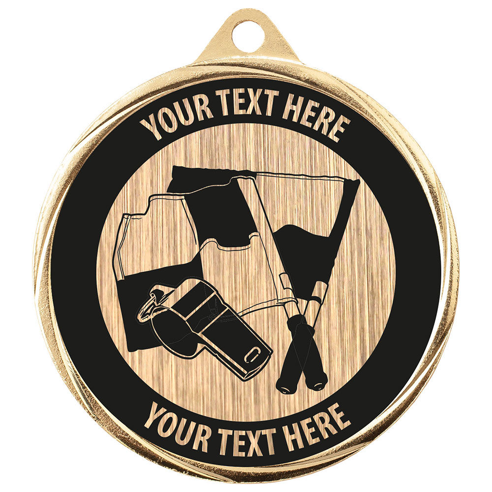 Custom Referee Medal Gold 70mm MOQ 50