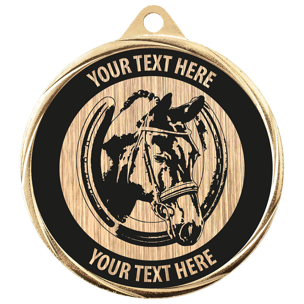 Custom Equestrian Medal Gold 70mm MOQ 100