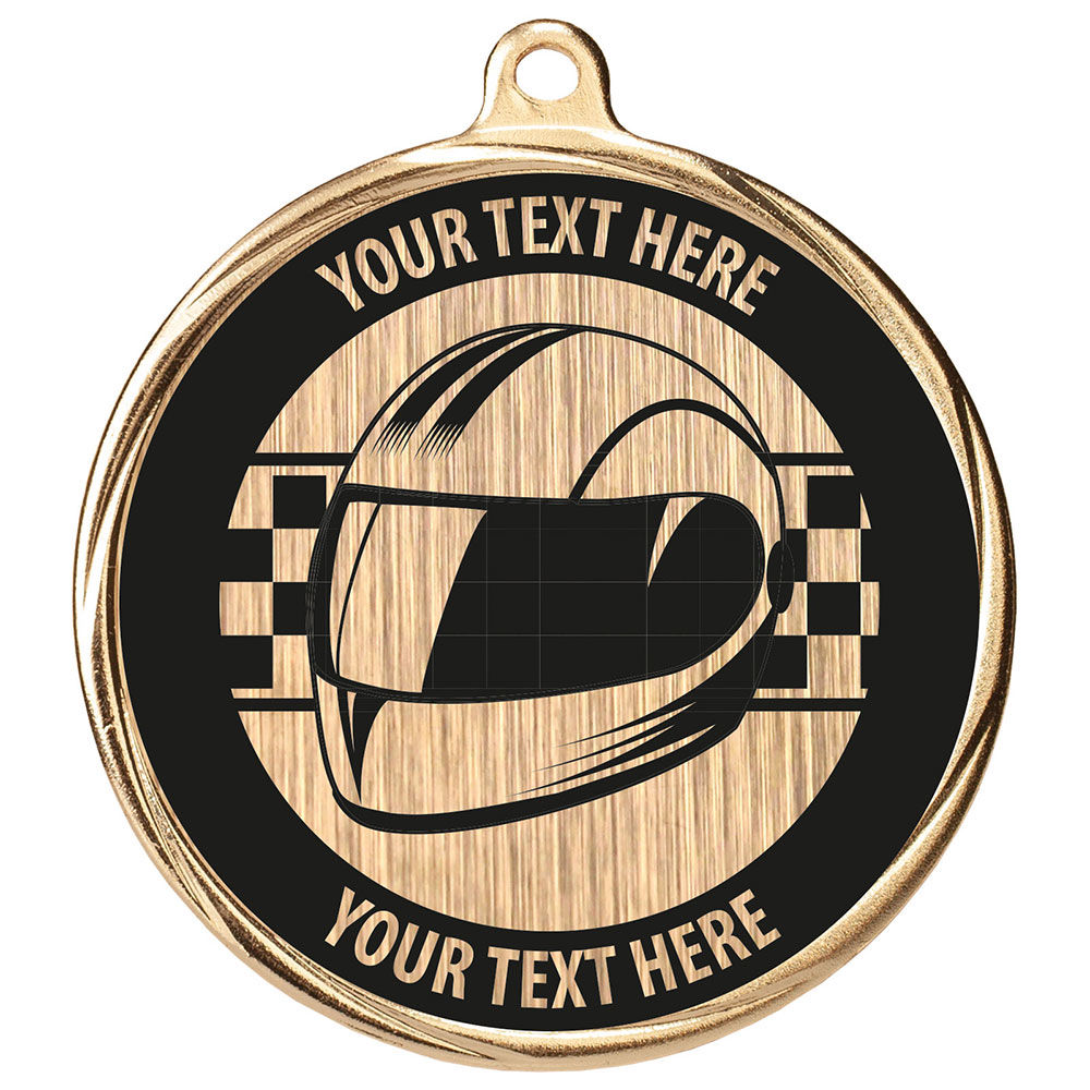 Custom Motorsport Medal Gold 55mm MOQ 250
