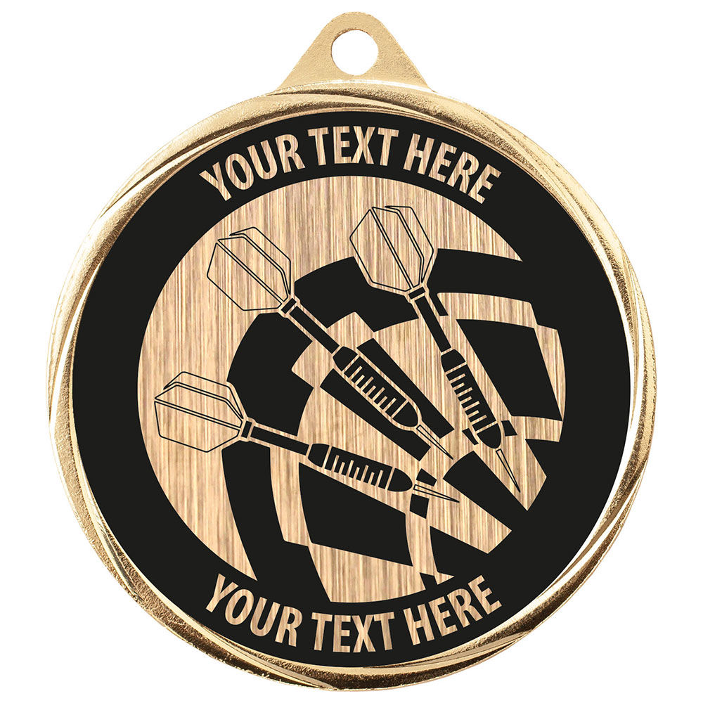 Custom Darts Medal Gold 70mm MOQ 50