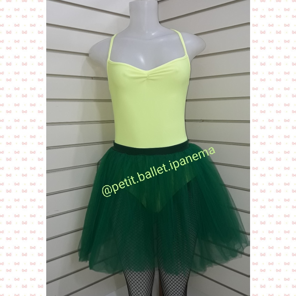 Conjunto ballet verde e amarelo