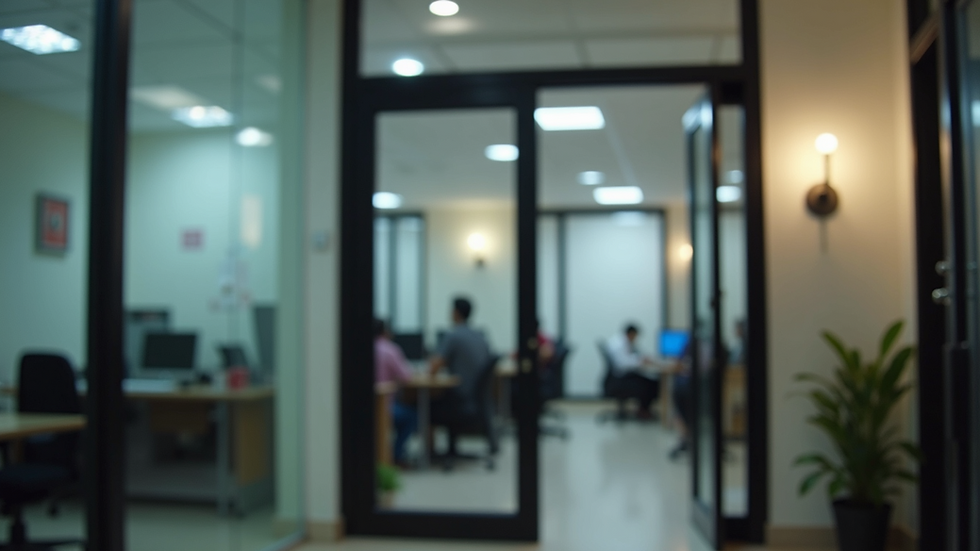 Eye-level view of a translation service office in Delhi