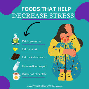 🍌 Foods That Help Decrease Stress ⬇️