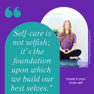 π§ββοΈ Self-care is not selfish;