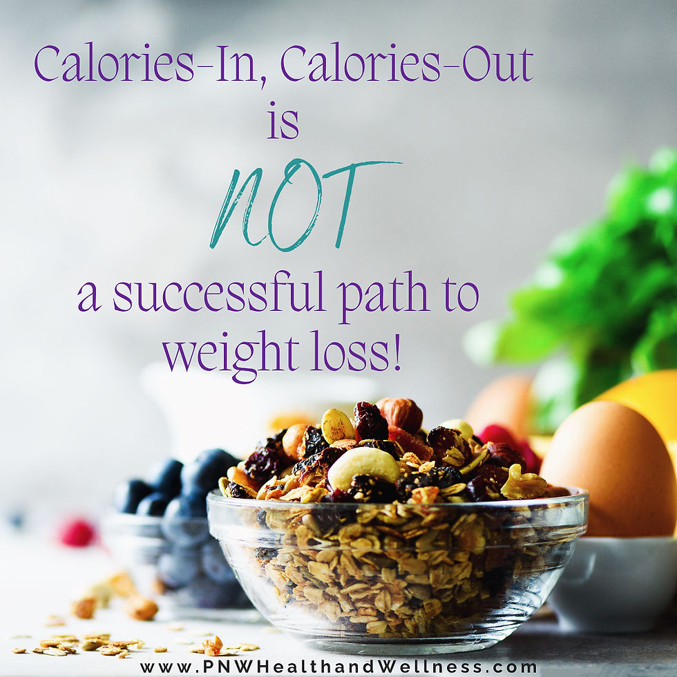 Calories-in, calories-out, is NOT the successful path to weight loss!