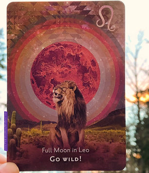 Full Moon in Leo Oracle Card
