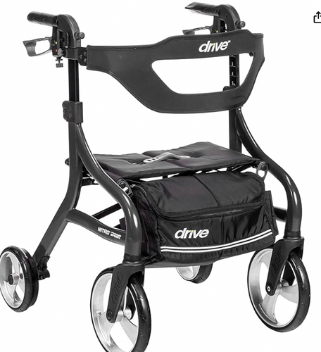 DRIVE 102662BK NITRO SPRINTER TALL ROLLATOR | Precise Medical
