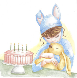 From Belinda Landsberry's book Once I was Loved - Sam cuddling Tock the rabbit