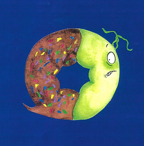 From Belinda Landsberry's concept for a book Silly Willy Weevil - Weevil turned into donut