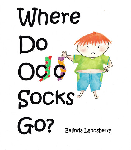 Belinda Landsberry concept for book called Where Do Odd Socks Go - title page cover