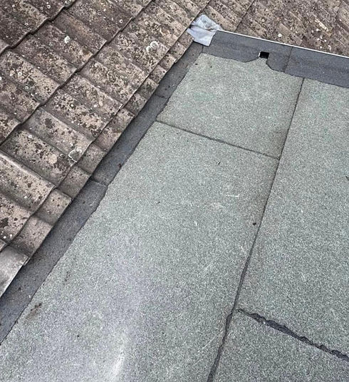 Bitumen dak herstel na daklekkage Veenendaal, Petenbos