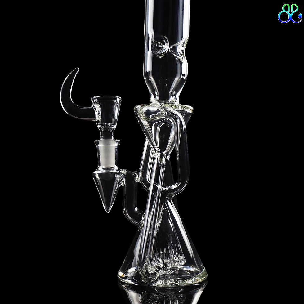 ภาพขนาดย่อ: บ้องแก้ว | 15Inches Zig Zag tube Double Uptake Recycler Bong