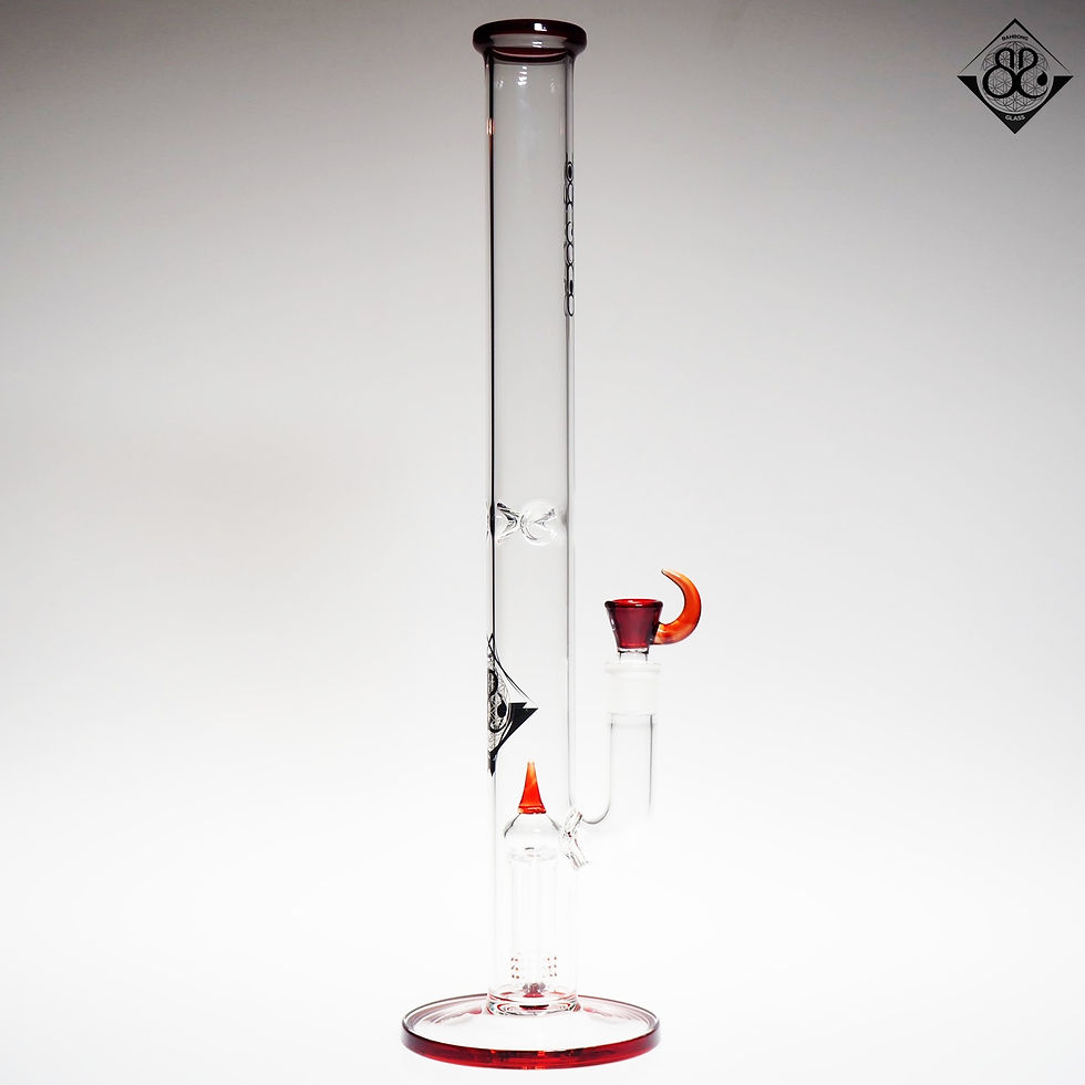 ภาพขนาดย่อ: บ้องแก้ว | 20inches  Pomegranate Red 4arms Perc Straight Bong