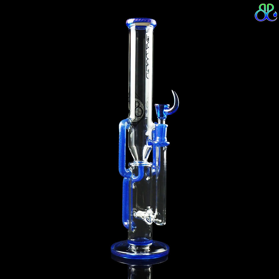 ภาพขนาดย่อ: บ้องแก้ว | 17inches Icey Violet Dichro Hyacinth  Inline Perc Recycler Bong