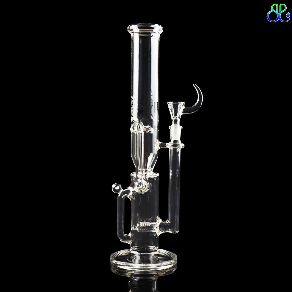 ภาพขนาดย่อ: บ้องแก้ว | 15inches Clear Inline Perc Recycler Bong with 1 Opal
