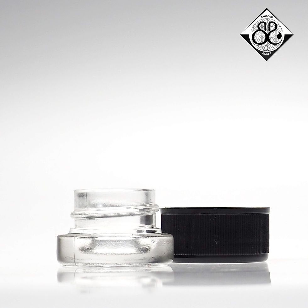 Thumbnail: Glass Stash container with lock Plastic cap 